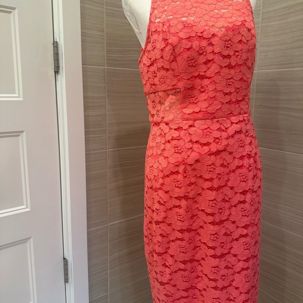 Trina Turk pink cocktail midi dress